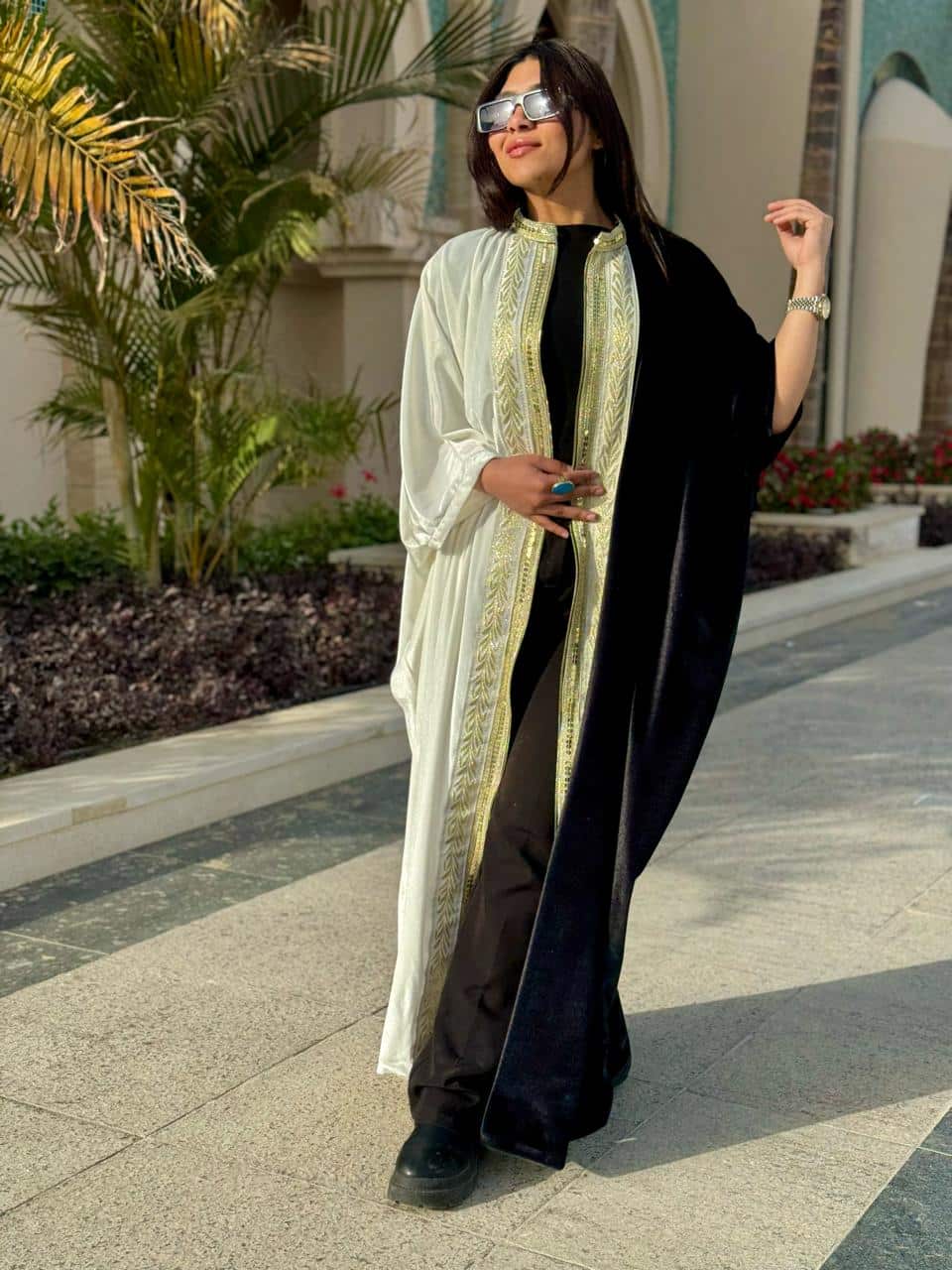 Black X white Kaftan 2