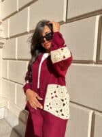 Burgundy Bohome Cardigan